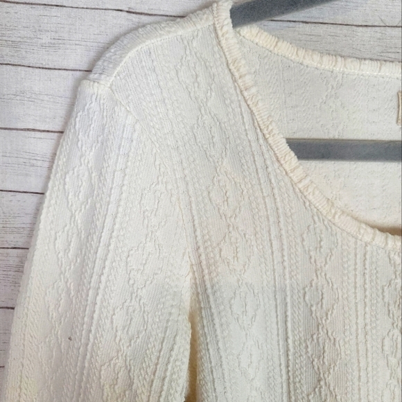 IDYLLWIND WADE LONG SLEEVE TEXTURED HENLEY SHIRT IN IVORY, SZ XS - Picture 11 of 16